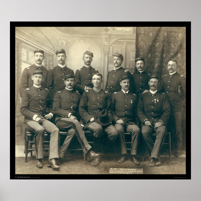 Poster Officiers de la 9e cavalerie SD 1891 (Devant)
