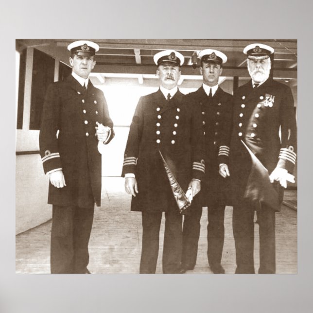 Poster Officiers du Titanic avant le départ C 1912 (Devant)