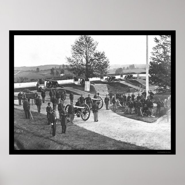 Poster Officiers et hommes à Fort Stevens, DC 1865 (Devant)