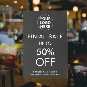 Poster Offre Spéciale Vente Finale Logo Gris Magasin