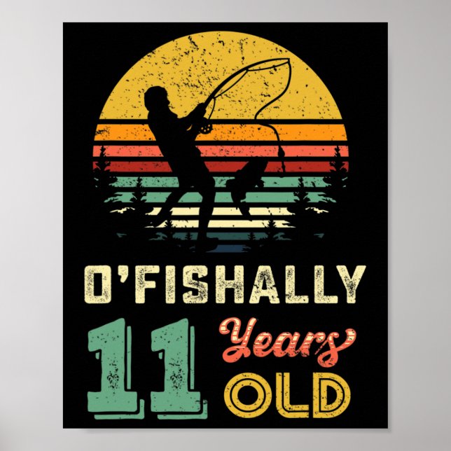 Poster Ofish 11 ans Pêche 11ème anniversaire fête (Devant)