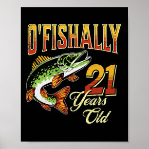 Poster O'fishally 21 ans Thème pêche 21e anniversaire