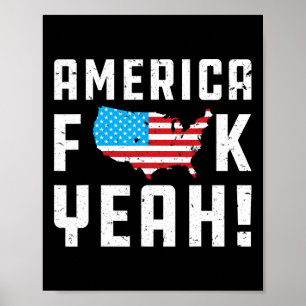 Poster Ofjuly America Ouais Drôle Cadeau