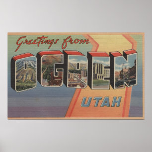 Poster Ogden, UtahGrandes lettres ScènesOgden, UT