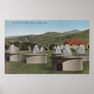 Poster Ogden, UtahVue du parc artésienOgden, Utah