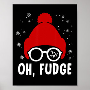 Poster Oh A Fudge Funny Noël Dit Vintage Noël San