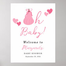 Oh Baby Citrouille Bow Girl Baby shower Bienvenue