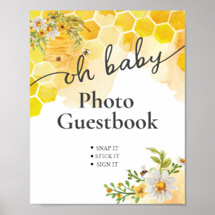 Poster Oh Baby Honey Bee Photo Douche Guest Book