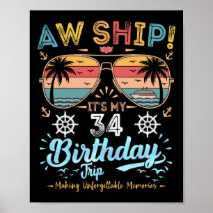 Poster Oh Bateau ! C'est mon voyage d'anniversaire de &#