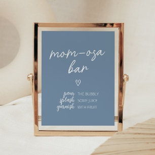 Poster Oh Boy Boho Minimaliste Baby shower Maman Osa Bar