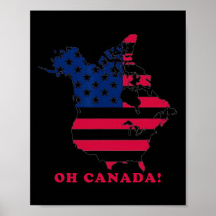 Poster Oh Canada The 51 State Funny Trump Oh Canada 2025