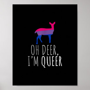 Poster Oh Cerf Drôle Fierté Bisexuelle Gay Lesbienne Desi