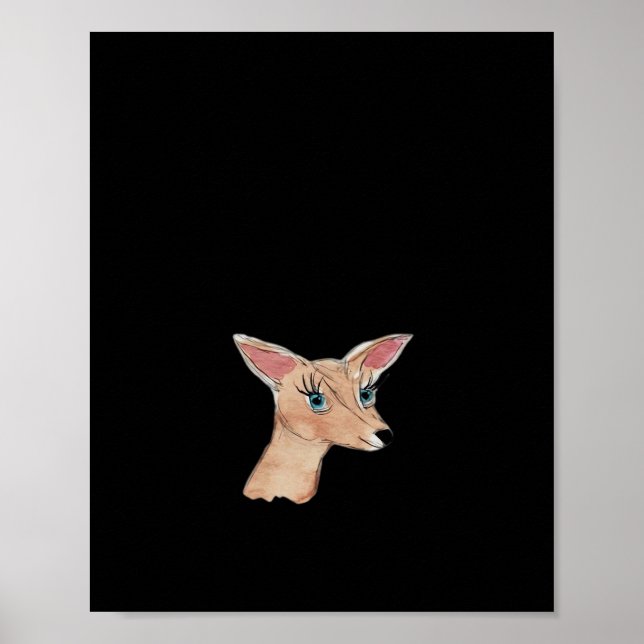 Poster Oh Cerf Moderne Propre   (Devant)