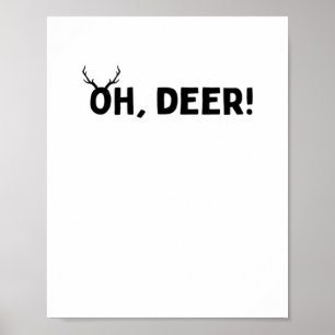 Poster Oh Cerf Simple Esthétique