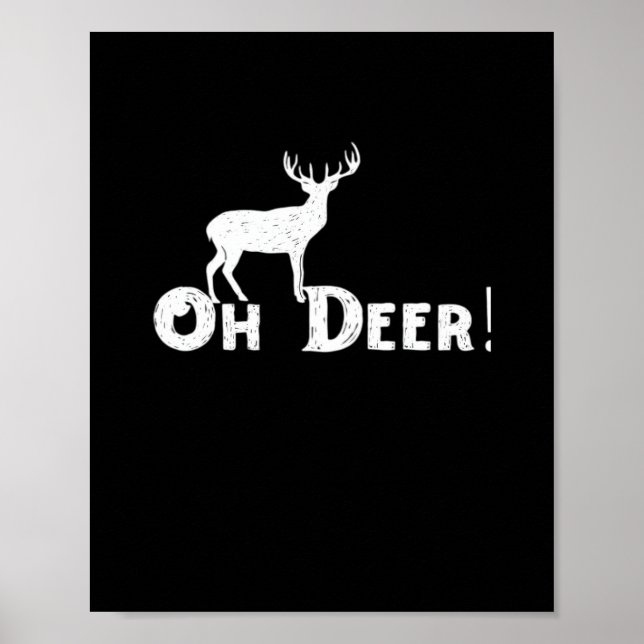 Poster Oh Cerf Style Graphique Propre  (Devant)
