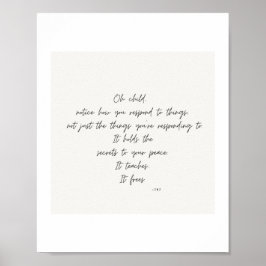 Poster 'Oh Child' inspiré par My Good Mind