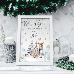 Poster Oh Deer Baby Boy Baby Baby are Sweet Take a Treat