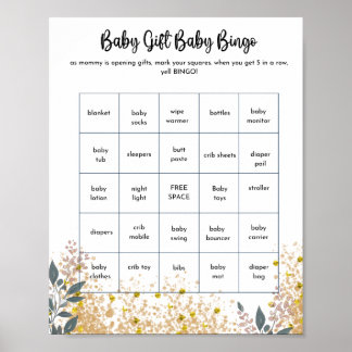 Poster Oh Deer baby showers jeux