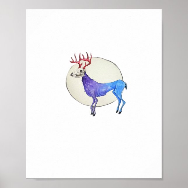 Poster Oh Deer Clean Graphic Style  (Devant)