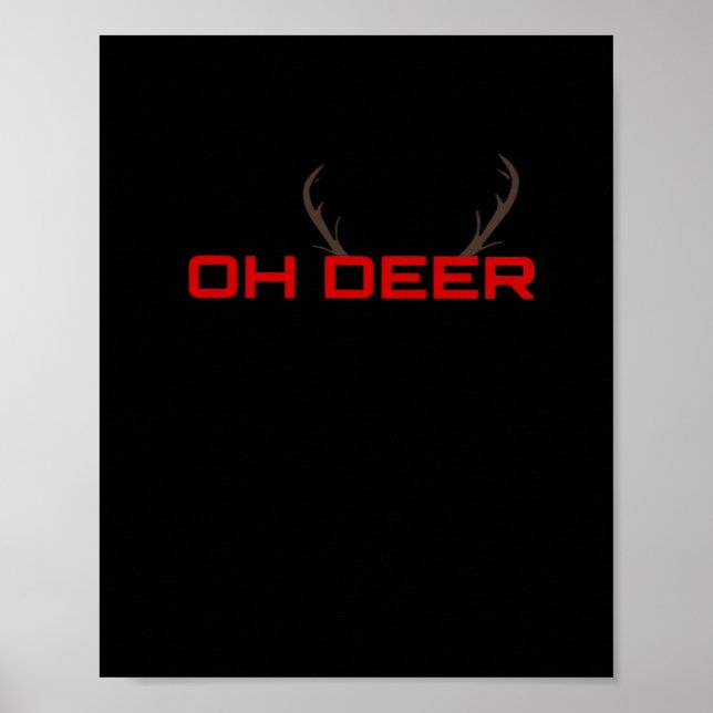 Poster Oh Deer Minimal Aesthetic Vibe  (Devant)