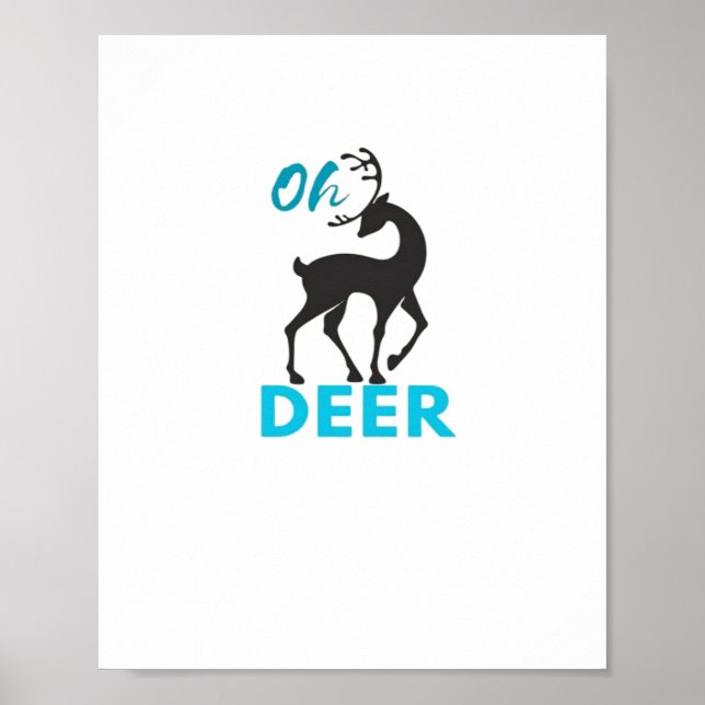 Poster Oh Deer Minimal Design  (Devant)