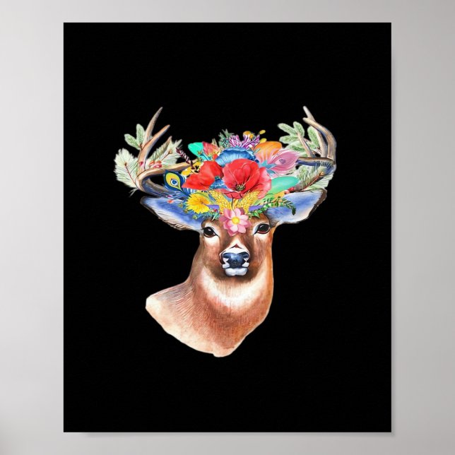Poster Oh Deer Modern Artistic Style  (Devant)