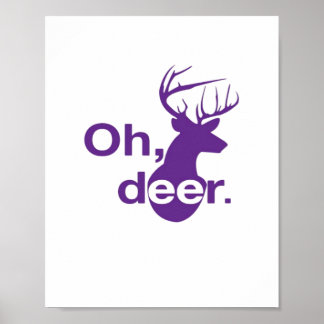Poster Oh Deer Natural Woodland Style