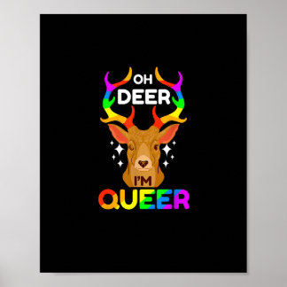 Poster Oh Deer Queer Creative Modern Style 