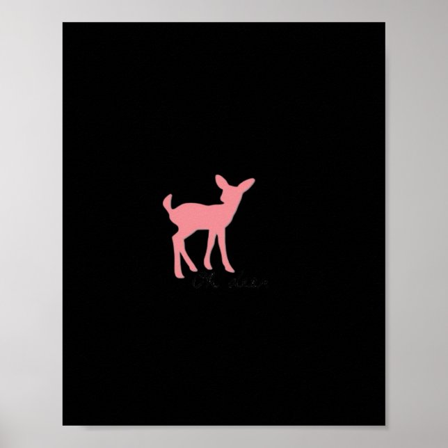 Poster Oh Deer Retro Classic Style  (Devant)