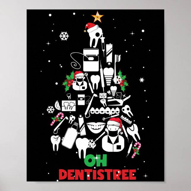Poster Oh Dentistree Dentist Dental Teintures Dental Arbr (Devant)