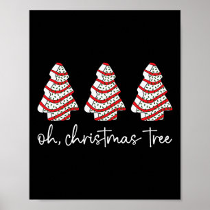 Poster Oh gâteaux de sapin de Noël Debbie Becky Jen Amour