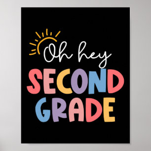 Poster Oh Hé Enseignant de deuxième année Élève de 2e ann