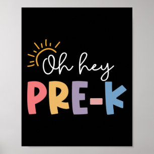 Poster Oh Hé pré K enseignant élève préscolaire premier j