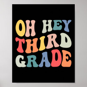 Poster Oh Hé Troisième Classe Super Fun Retour à l'école 