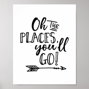 Poster Oh les endroits où vous irez les enfants imprimer 