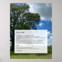 Oh Moi ! Oh la vie ! Walt Whitman Poem, Tree & Blu