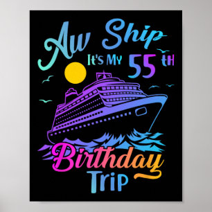 Poster Oh mon bateau c'est mon voyage de croisière pour m