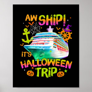 Poster Oh mon bateau ! C'est un voyage d'Halloween Croisi
