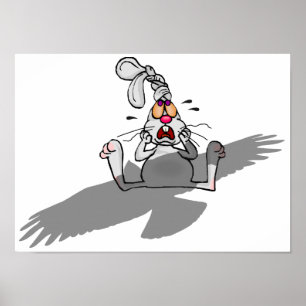 Poster Oh non ! Bande dessinée de lapin