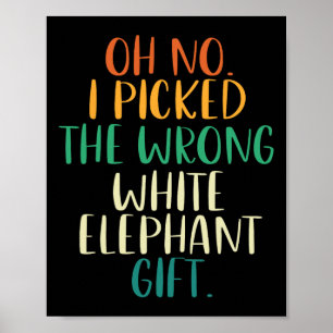 Poster Oh Non J'ai Choisi Les Mauvais Cadeaux De L'Élépha