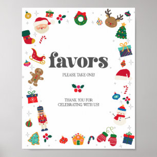 Poster Oh Quel Amusant hiver Faveurs Noël Signe