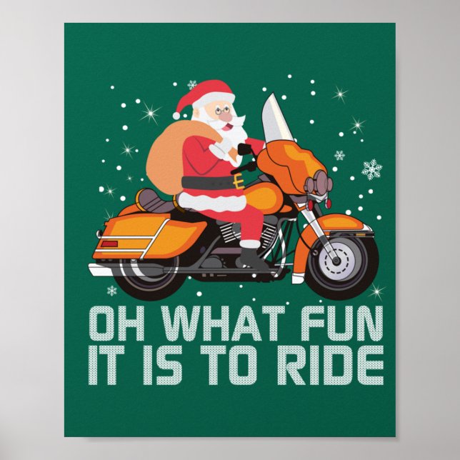 Poster Oh Quel Amusement C'Est De Circuler Père Noël Chri (Devant)