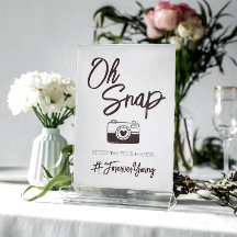 Oh Snap Cute Mariage Photo Hashtag