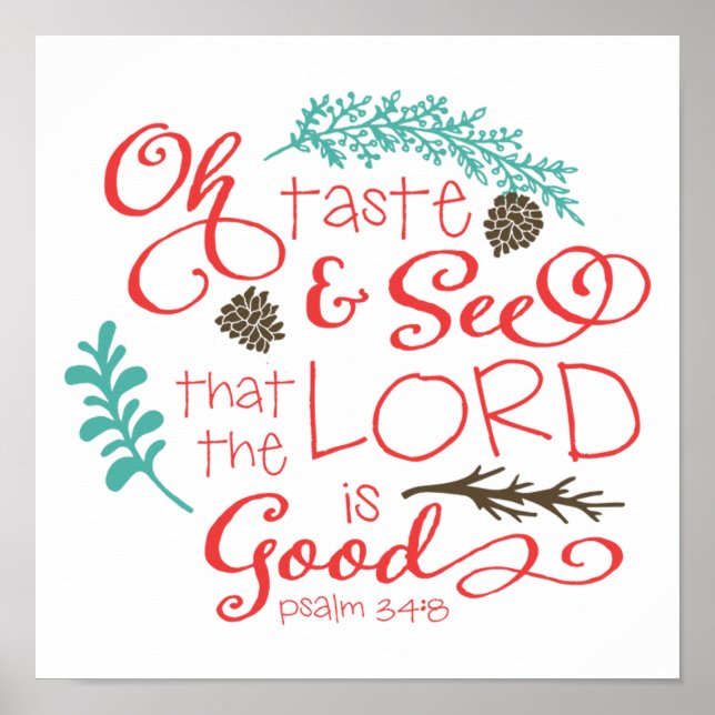 Poster Oh Taste and See Art Décoratif Print (Devant)