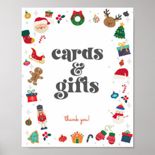 Poster Oh What Fun Winter Noël Cartes et Cadeaux Signe