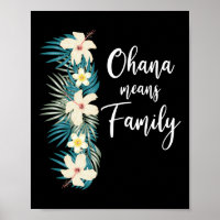 Ohana signifie famille Vacances de fleurs hawaïenn