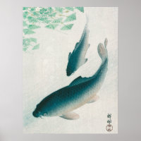 POSTER : OHARA KOSON : CARP/KOI 1926