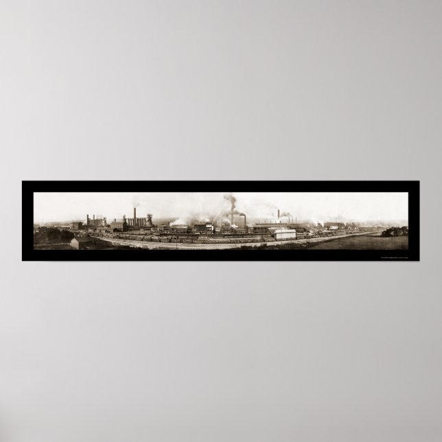 Poster Ohio Steel Works Photo 1910 (Devant)
