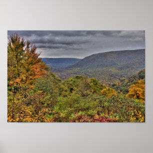 Poster Ohiopyle Valley Overlook en automne, Pennsylvanie