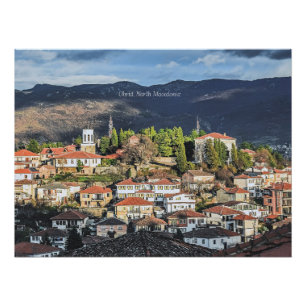Poster Ohrid, Macédoine du Nord photo pittoresque,
